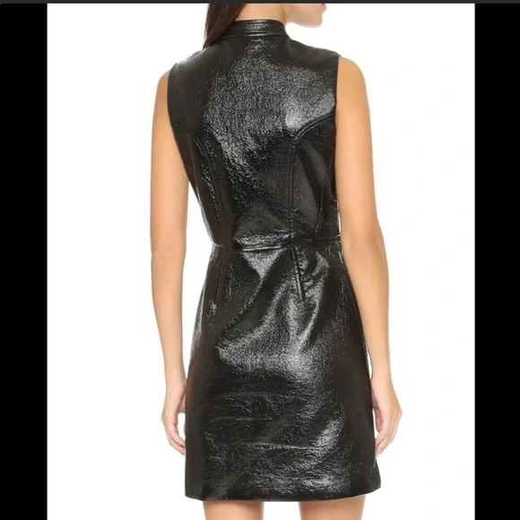 Marc by marc jacobs coated crinkle pleather dress New without tags size 6 - Picture 3 of 8